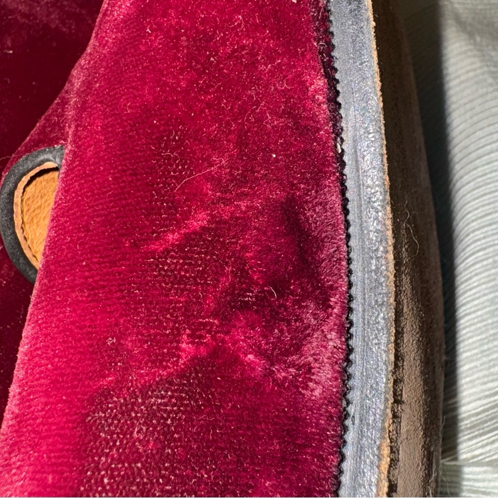 Giorgio Brutini Burgundy Velvet Loafers with Nordstrom shoe trees - Picture 8 of 12